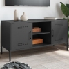 Mueble para TV de acero negro 100,5x39x50,5 cm