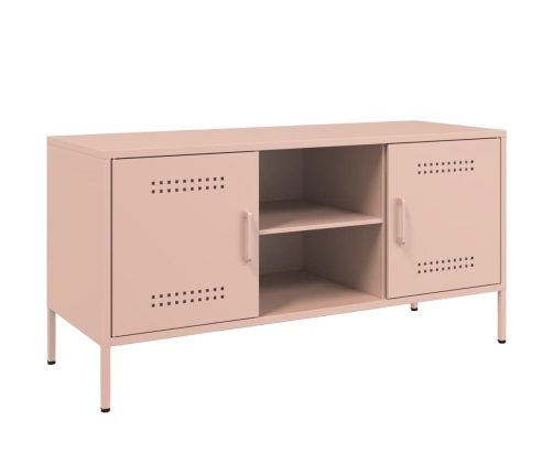 Mueble de TV de acero rosa 100,5x39x50,5 cm