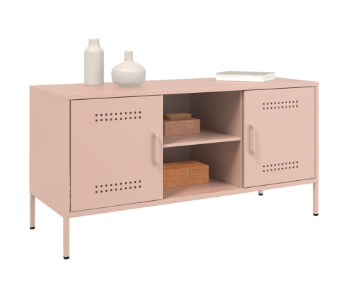 Mueble de TV de acero rosa 100,5x39x50,5 cm