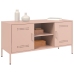 Mueble de TV de acero rosa 100,5x39x50,5 cm