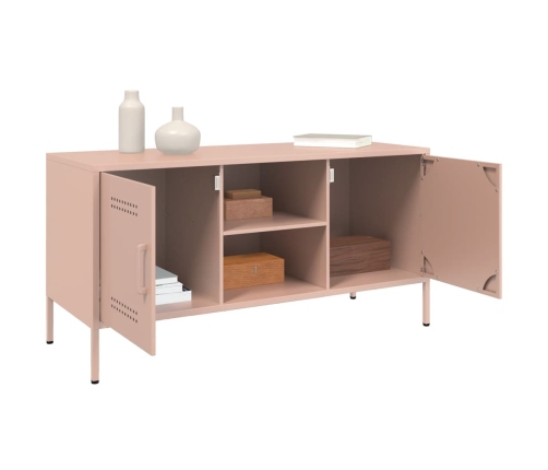 Mueble de TV de acero rosa 100,5x39x50,5 cm