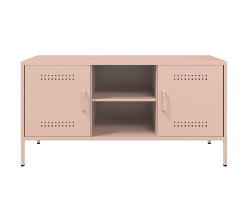 Mueble de TV de acero rosa 100,5x39x50,5 cm