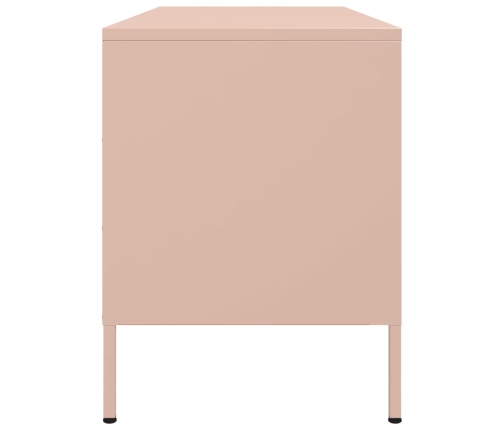 Mueble de TV de acero rosa 100,5x39x50,5 cm