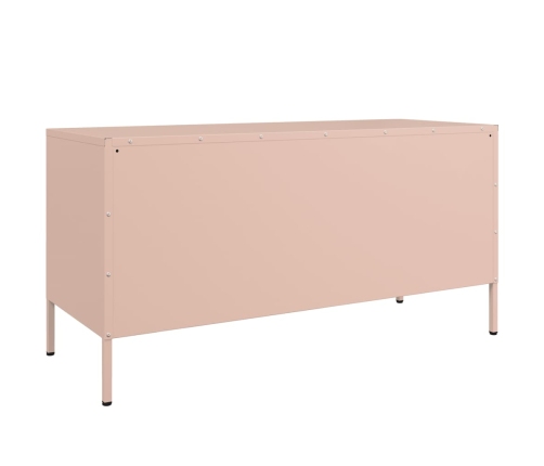 Mueble de TV de acero rosa 100,5x39x50,5 cm