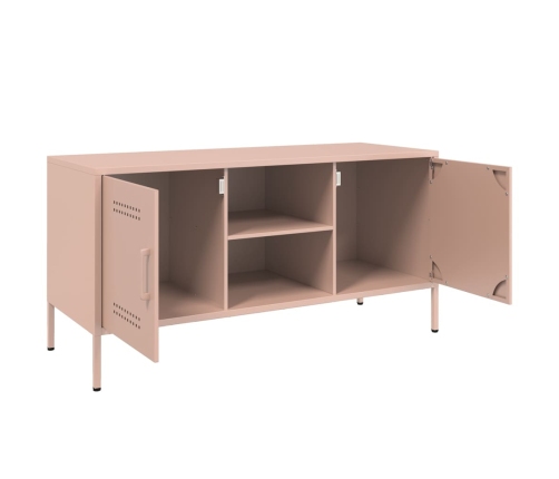 Mueble de TV de acero rosa 100,5x39x50,5 cm