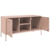 Mueble de TV de acero rosa 100,5x39x50,5 cm