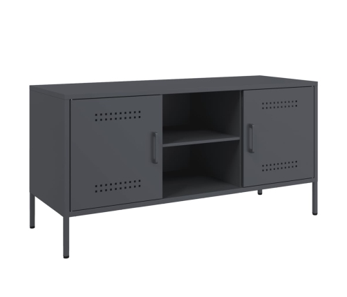 vidaXL Mueble de TV de acero gris antracita 100,5x39x50,5 cm