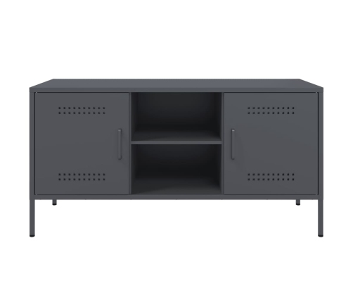 vidaXL Mueble de TV de acero gris antracita 100,5x39x50,5 cm