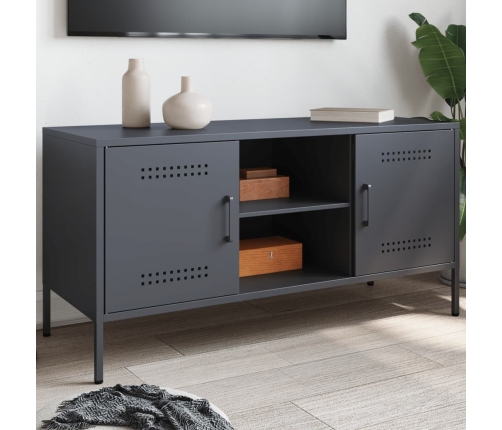 vidaXL Mueble de TV de acero gris antracita 100,5x39x50,5 cm