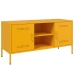 Mueble de TV de acero amarillo mostaza 100,5x39x50,5 cm