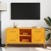 Mueble de TV de acero amarillo mostaza 100,5x39x50,5 cm