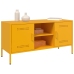 Mueble de TV de acero amarillo mostaza 100,5x39x50,5 cm