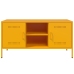 Mueble de TV de acero amarillo mostaza 100,5x39x50,5 cm