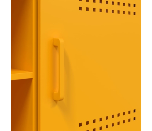 Mueble de TV de acero amarillo mostaza 100,5x39x50,5 cm