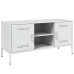 Mueble de TV de acero blanco 100,5x39x50,5 cm