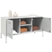 Mueble de TV de acero blanco 100,5x39x50,5 cm