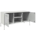 Mueble de TV de acero blanco 100,5x39x50,5 cm