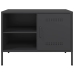 Mueble de TV acero negro 68x39x50,5 cm