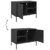 Mueble de TV acero negro 68x39x50,5 cm