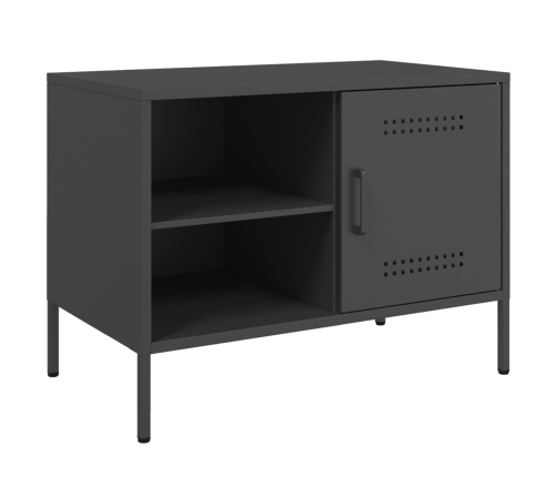 Muebles de TV 2 piezas acero negro 68x39x50,5 cm