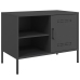 Muebles de TV 2 piezas acero negro 68x39x50,5 cm