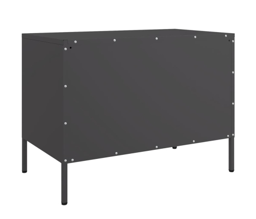 Muebles de TV 2 piezas acero negro 68x39x50,5 cm