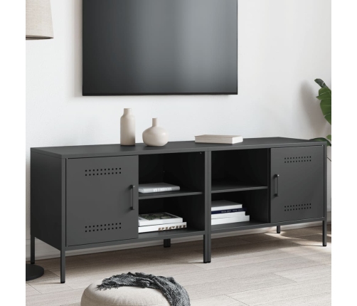 Muebles de TV 2 piezas acero negro 68x39x50,5 cm