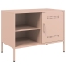 Mueble de TV acero rosa 68x39x50,5 cm