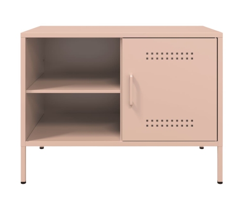 Mueble de TV acero rosa 68x39x50,5 cm