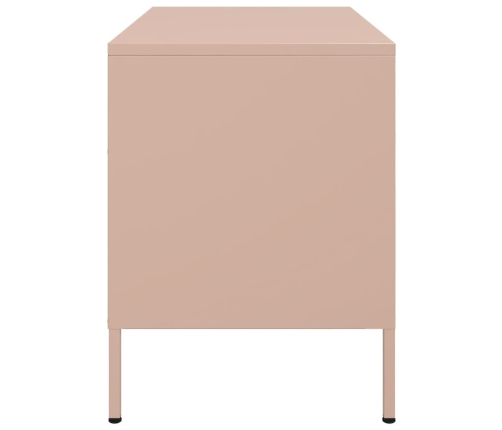 Mueble de TV acero rosa 68x39x50,5 cm