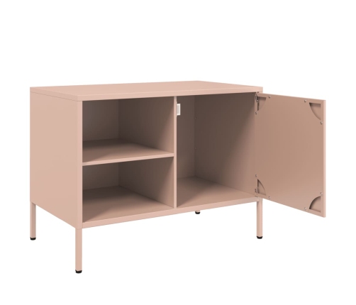 Mueble de TV acero rosa 68x39x50,5 cm