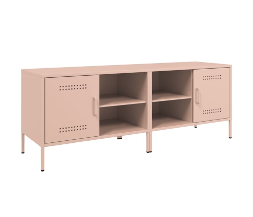 Muebles de TV 2 piezas acero rosa 68x39x50,5 cm