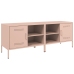 Muebles de TV 2 piezas acero rosa 68x39x50,5 cm