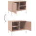 Muebles de TV 2 piezas acero rosa 68x39x50,5 cm