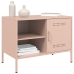 Muebles de TV 2 piezas acero rosa 68x39x50,5 cm