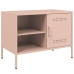 Muebles de TV 2 piezas acero rosa 68x39x50,5 cm