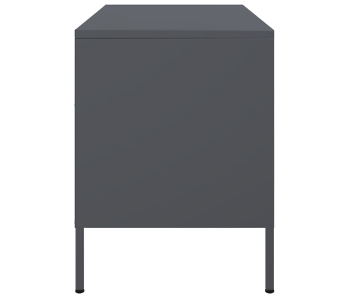 Mueble de TV acero gris antracita 68x39x50,5 cm