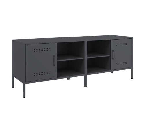 vidaXL Muebles de TV 2 unidades acero gris antracita 68x39x50,5 cm