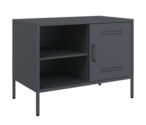 Muebles de TV 2 unidades acero gris antracita 68x39x50,5 cm