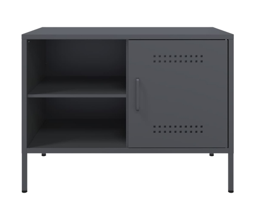 Muebles de TV 2 unidades acero gris antracita 68x39x50,5 cm