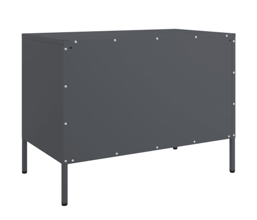 Muebles de TV 2 unidades acero gris antracita 68x39x50,5 cm