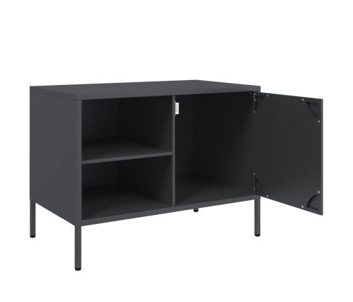 Muebles de TV 2 unidades acero gris antracita 68x39x50,5 cm