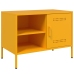 Mueble de TV de acero amarillo mostaza 68x39x50,5 cm