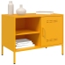 Mueble de TV de acero amarillo mostaza 68x39x50,5 cm