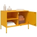 Mueble de TV de acero amarillo mostaza 68x39x50,5 cm