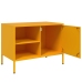 Mueble de TV de acero amarillo mostaza 68x39x50,5 cm