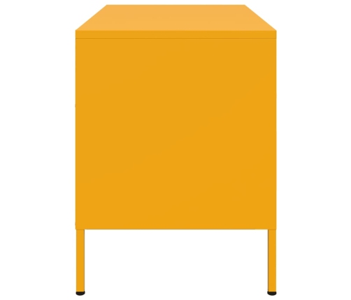 Muebles para TV 2 piezas acero amarillo mostaza 68x39x50,5 cm