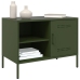 Mueble de TV de acero verde oliva 68x39x50,5 cm