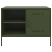 Mueble de TV de acero verde oliva 68x39x50,5 cm