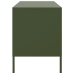 Mueble de TV de acero verde oliva 68x39x50,5 cm